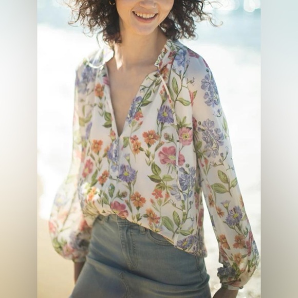 Yumi Kim Sundown Top in Hopefield Ivory Floral Size Medium Style TP-18392 - Picture 2 of 7